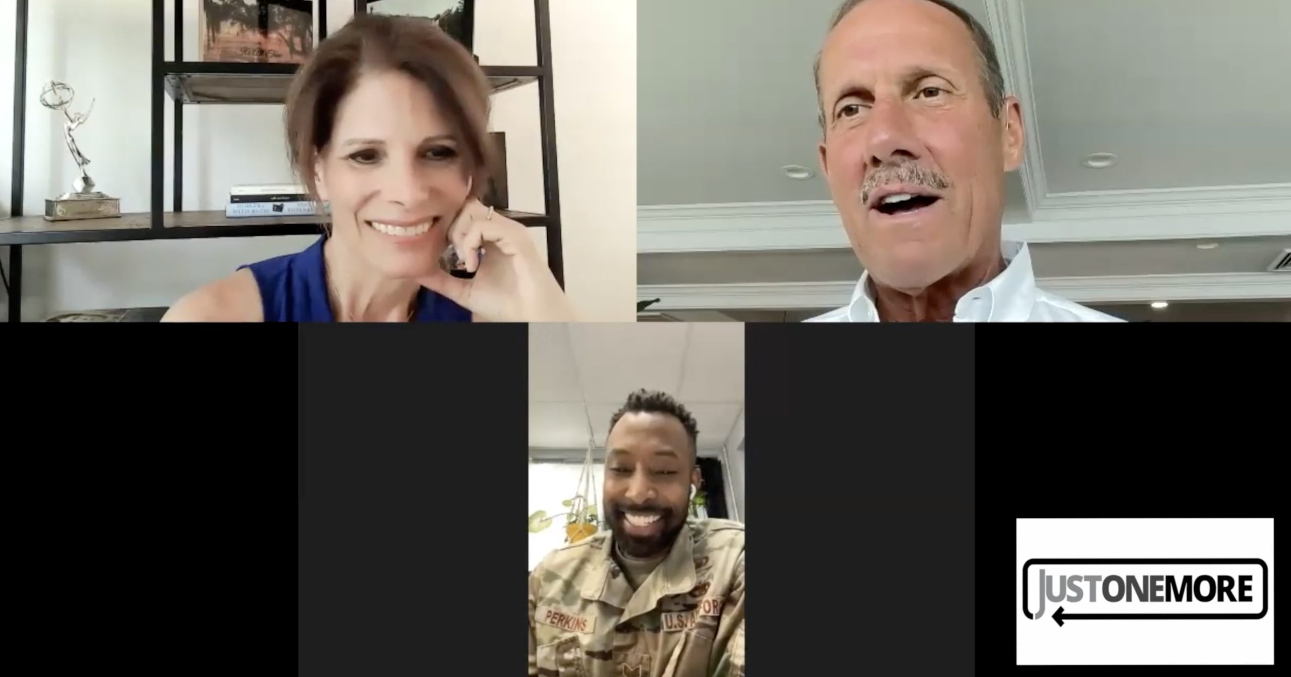 Just One More Foundation surprises Air Force Staff Sgt. Alfred Perkins III with a grant to attend a grant writing program.